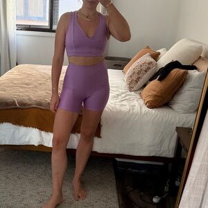 Year of Ours Tulip Gym Set Sports Bra + Shorts